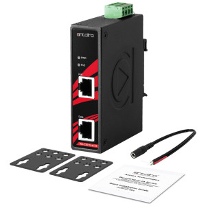 Antaira INJ-C201G-at-24 (-T) 30-watt Industrial Gigabit PoE+ Injector